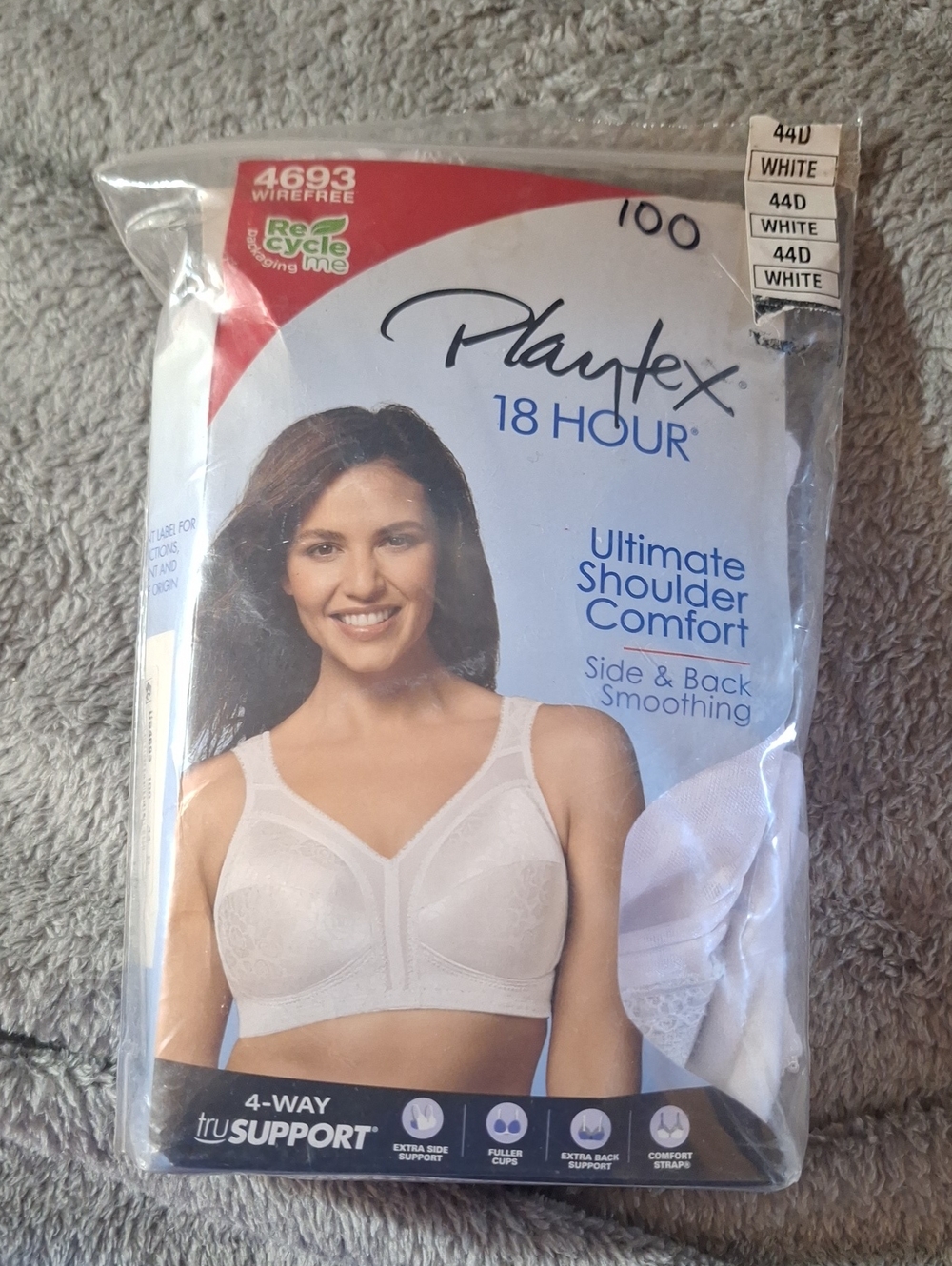 NWT Playtex 18 Hour Ultimate Shoulder Comfort Bra - White